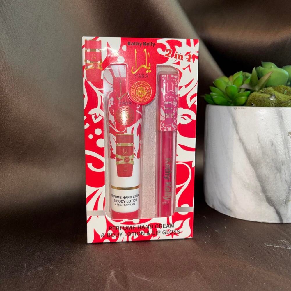 Yara hand cream & lip gloss set